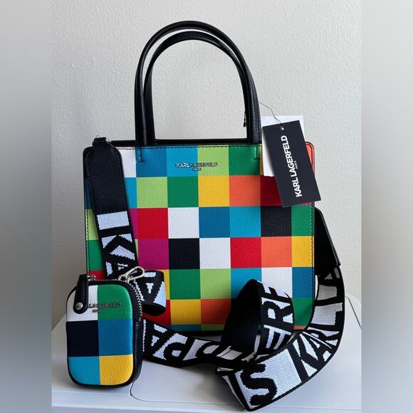 NWT- Karl Lagerfeld - Paris Maybelle Multicolor With Pouch - Picture 1 of 5